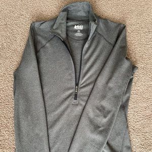 REI Gray Quarter-Zip Long-Sleeve - XS